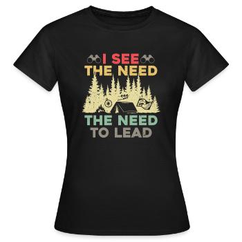 Scoutisme de la troupe scoute SPL - T-shirt Femme - noir - Devant - AI Model Female 172 dark (172cm)