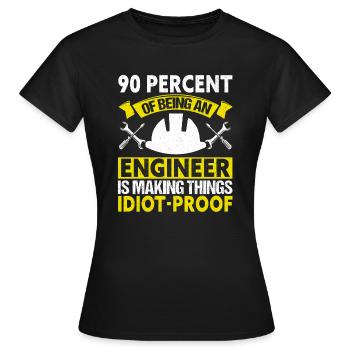 Ingénieur ingénieur - T-shirt Femme - noir - Devant - AI Model Female 172 dark (172cm)