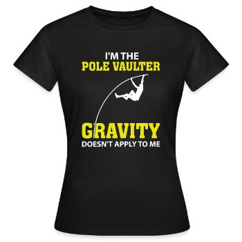 Saut à la perche sauteur de saut - T-shirt Femme - noir - Devant - AI Model Female 172 dark (172cm)