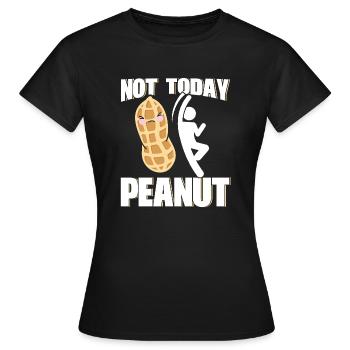 Allergie allergique aux arachides - T-shirt Femme - noir - Devant - AI Model Female 172 dark (172cm)