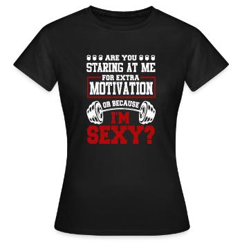 Personal trainer - Women's T-Shirt - black - Front - AI Model Female 172 dark (172cm)