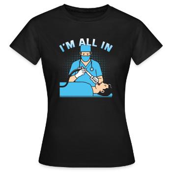 Gastroenterology Gastro Doctor GI Doc - Women's T-Shirt - black - Front - AI Model Female 172 dark (172cm)