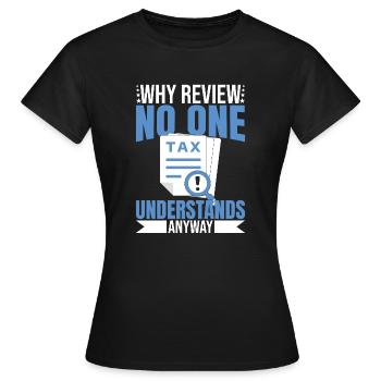 Comptable CPA Préparateur de déclarations de revenus - T-shirt Femme - noir - Devant - AI Model Female 172 dark (172cm)