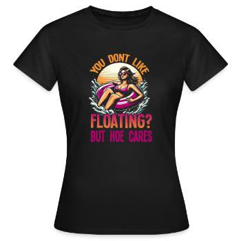 River Tubing float trip floating - Women's T-Shirt - black - Front - AI Model Female 172 dark (172cm)