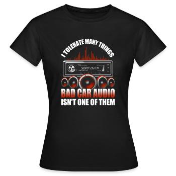 Car audio - Frauen T-Shirt - Schwarz - Vorne - AI Model Female 172 dark (172cm)