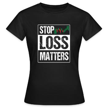 Trader boursier - T-shirt Femme - noir - Devant - AI Model Female 172 dark (172cm)