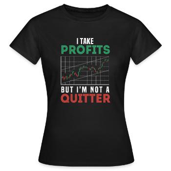 Trader boursier - T-shirt Femme - noir - Devant - AI Model Female 172 dark (172cm)