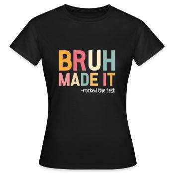 Jour du test de l’enseignant - T-shirt Femme - noir - Devant - AI Model Female 172 dark (172cm)