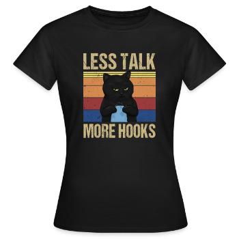 Drôle de crocheteur au crochet Crochet - T-shirt Femme - noir - Devant - AI Model Female 172 dark (172cm)
