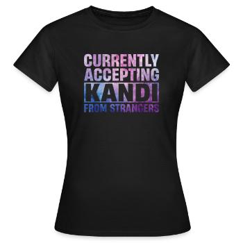 Kandi EDM Rave - Frauen T-Shirt - Schwarz - Vorne - AI Model Female 172 dark (172cm)