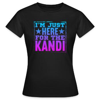 Kandi EDM Rave - Frauen T-Shirt - Schwarz - Vorne - AI Model Female 172 dark (172cm)