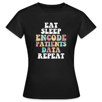 Dossiers médicaux - T-shirt Femme - noir - Devant - AI Model Female 172 dark (172cm)