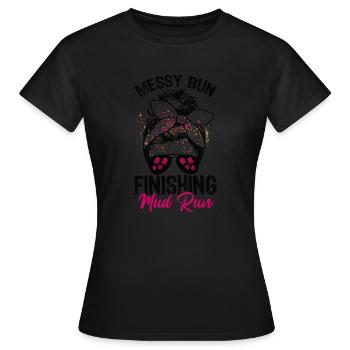 Mud Run Mudding Sistas Mudder - Women's T-Shirt - black - Front - AI Model Female 172 dark (172cm)