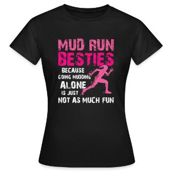 Mud Run Mudding Sistas Mudder - Women's T-Shirt - black - Front - AI Model Female 172 dark (172cm)