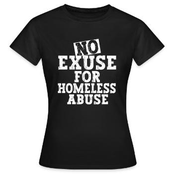 Sensibilisation aux sans-abri - T-shirt Femme - noir - Devant - AI Model Female 172 dark (172cm)