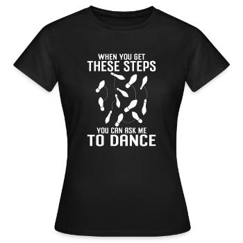Danse de salon - T-shirt Femme - noir - Devant - AI Model Female 172 dark (172cm)