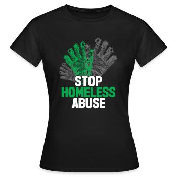 Sensibilisation aux sans-abri - T-shirt Femme - noir - Devant - AI Model Female 172 dark (172cm)