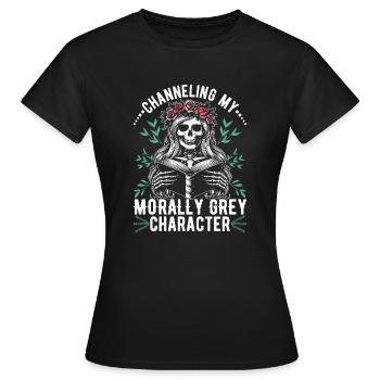 Lecteur de charbon Dark Romance - T-shirt Femme - noir - Devant - AI Model Female 172 dark (172cm)