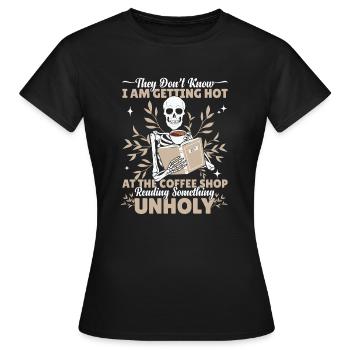 Lecteur de charbon Dark Romance - T-shirt Femme - noir - Devant - AI Model Female 172 dark (172cm)