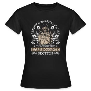Lecteur de charbon Dark Romance - T-shirt Femme - noir - Devant - AI Model Female 172 dark (172cm)