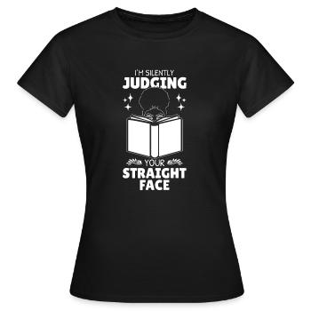 Lecteur de charbon Dark Romance - T-shirt Femme - noir - Devant - AI Model Female 172 dark (172cm)