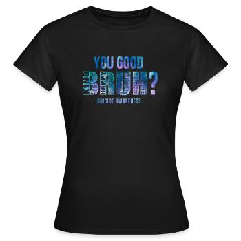 Prévention des suicides : conseiller en suicide - T-shirt Femme - noir - Devant - AI Model Female 172 dark (172cm)