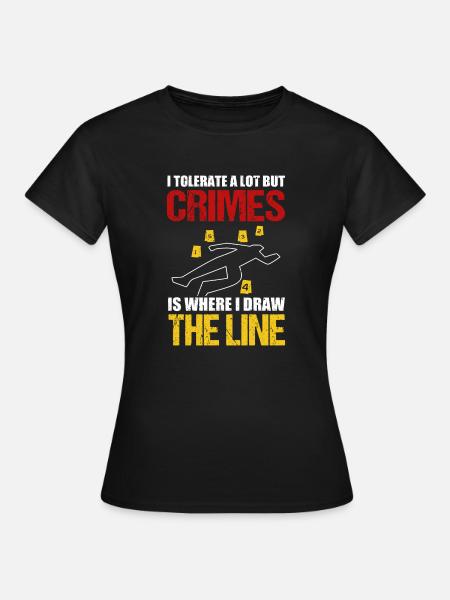 Crime scene investigator - Frauen T-Shirt - Schwarz