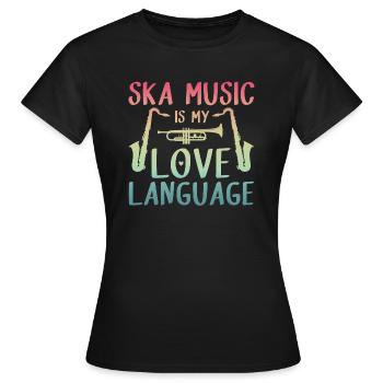 Ska dad ska music - Frauen T-Shirt - Schwarz - Vorne - AI Model Female 172 dark (172cm)