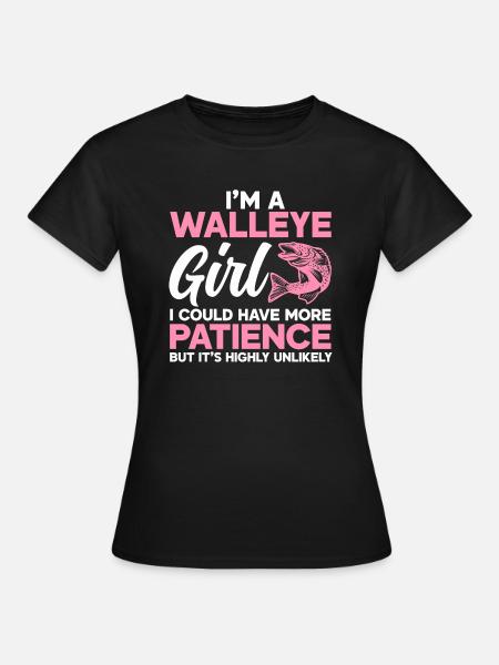 Walleye Fishing - Frauen T-Shirt - Schwarz