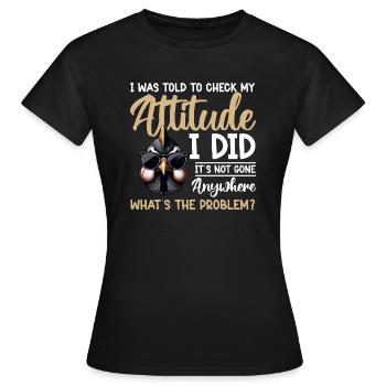 Guinea Hen Guinea Fowl - Frauen T-Shirt - Schwarz - Vorne - AI Model Female 172 dark (172cm)