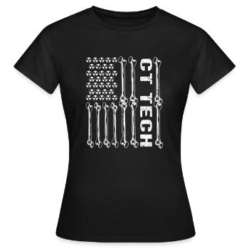 Tomodensitométrie CT Tech - T-shirt Femme - noir - Devant - AI Model Female 172 dark (172cm)