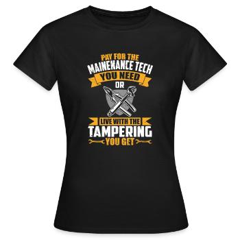 Maintenance tech - Women's T-Shirt - black - Front - AI Model Female 172 dark (172cm)