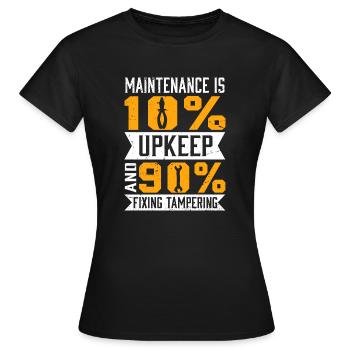 Maintenance tech - Women's T-Shirt - black - Front - AI Model Female 172 dark (172cm)