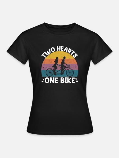 Tandem Bike - Frauen T-Shirt - Schwarz
