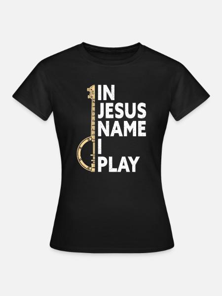 Bluegrass Banjo - Frauen T-Shirt - Schwarz