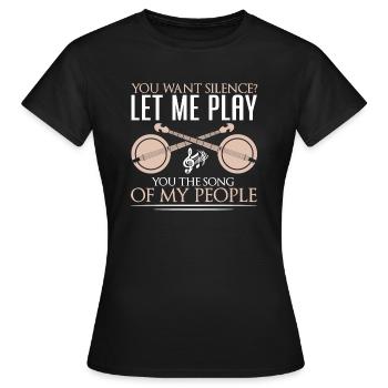 Bluegrass Banjo - Frauen T-Shirt - Schwarz - Vorne - AI Model Female 172 dark (172cm)