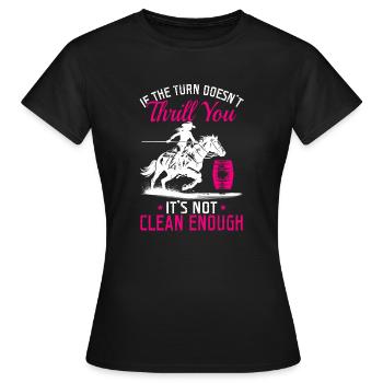 Barrel Racing barrel racer girl - Women's T-Shirt - black - Front - AI Model Female 172 dark (172cm)