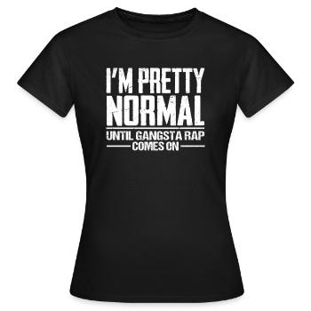 Gangsta Rap - Frauen T-Shirt - Schwarz - Vorne - AI Model Female 172 dark (172cm)