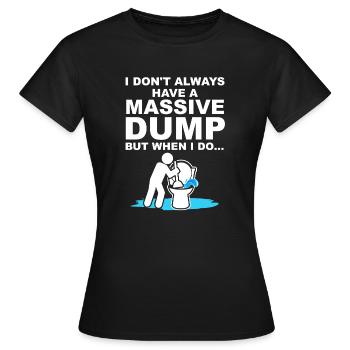 Drôle de boucher les toilettes humour Hilarant - T-shirt Femme - noir - Devant - AI Model Female 172 dark (172cm)