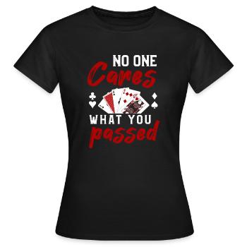 Jeu de cartes Bridge - T-shirt Femme - noir - Devant - AI Model Female 172 dark (172cm)