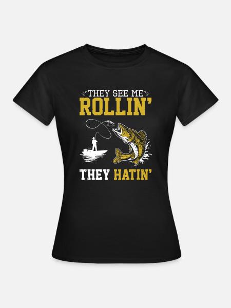 Walleye Fishing - Frauen T-Shirt - Schwarz