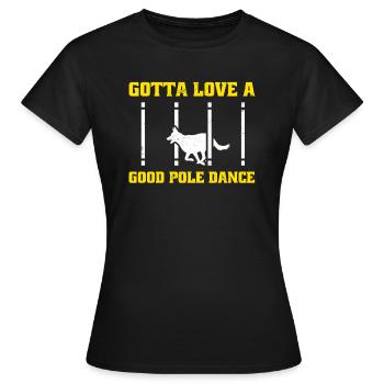 Agilité canine - T-shirt Femme - noir - Devant - AI Model Female 172 dark (172cm)
