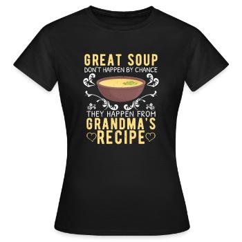 Amateur de soupe - T-shirt Femme - noir - Devant - AI Model Female 172 dark (172cm)