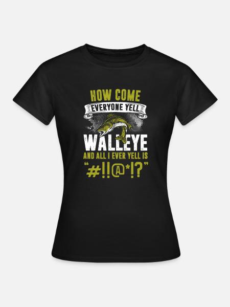 Walleye Fishing - Frauen T-Shirt - Schwarz