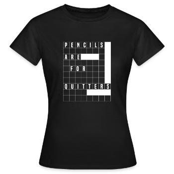 Mots croisés - T-shirt Femme - noir - Devant - AI Model Female 172 dark (172cm)