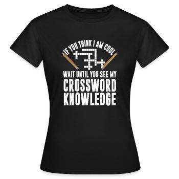 Mots croisés - T-shirt Femme - noir - Devant - AI Model Female 172 dark (172cm)