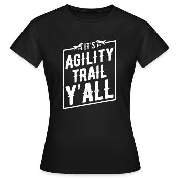 Agilité canine - T-shirt Femme - noir - Devant - AI Model Female 172 dark (172cm)