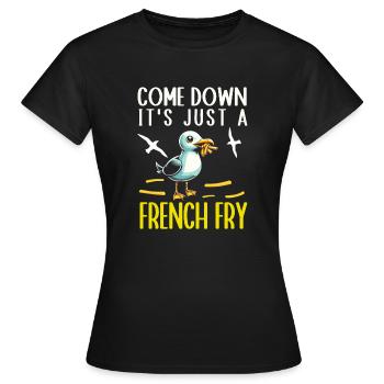 Mouette Oiseau de mer - T-shirt Femme - noir - Devant - AI Model Female 172 dark (172cm)