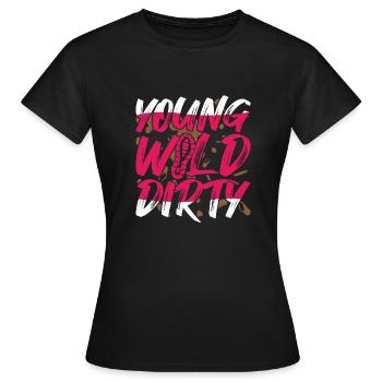 boue course boue fille - T-shirt Femme - noir - Devant - AI Model Female 172 dark (172cm)