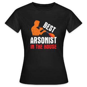 Glass blowing Glassblower - Women's T-Shirt - black - Front - AI Model Female 172 dark (172cm)